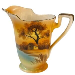 Vintage Noritake Tree in the Meadow handpainted creamer pitcher